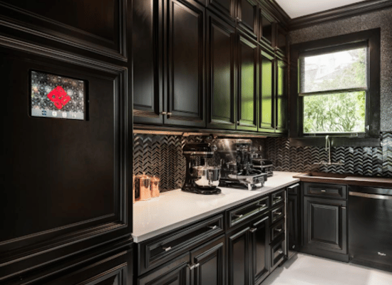 All black cabinet doors kitchen design ideas
