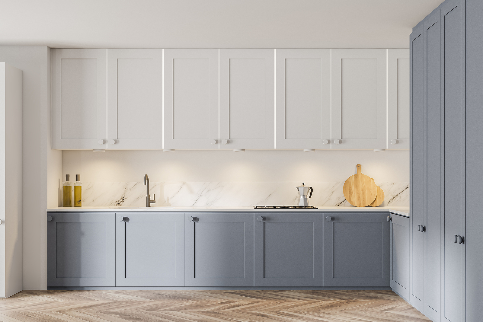 Blue kitchen cabinet color trends