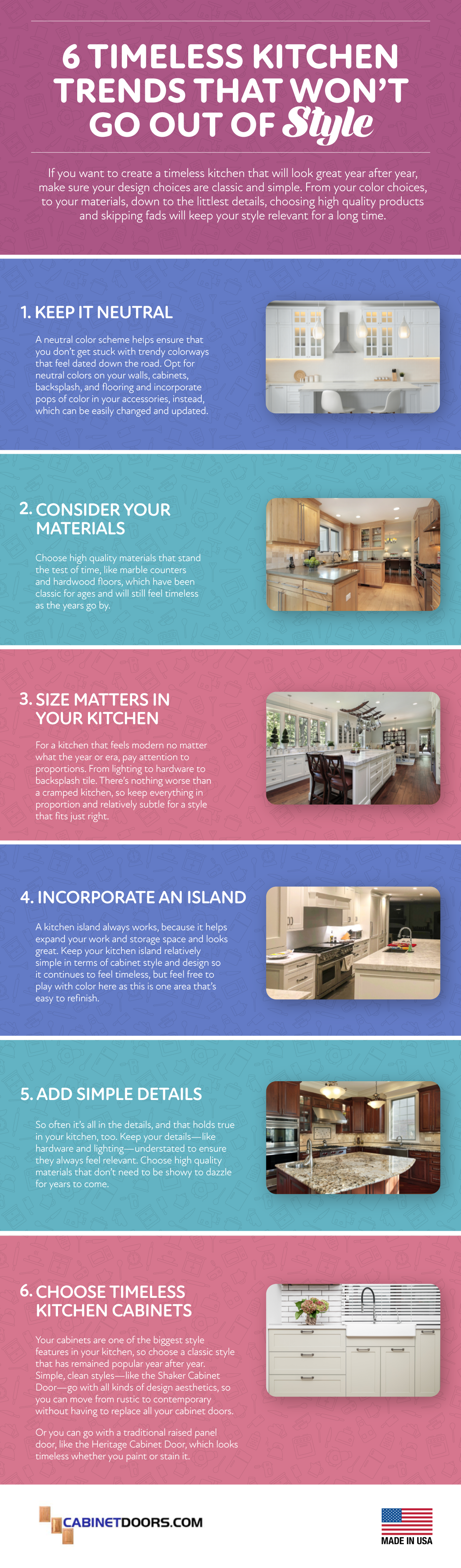 Timless Kitchen Trends Infographic