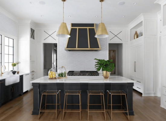 Contrast Black Cabinets WIth Some White Cabinets