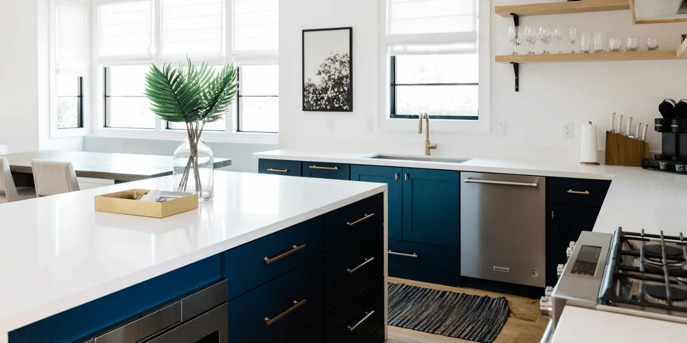Deep Blue Cabinet Door Color Trend