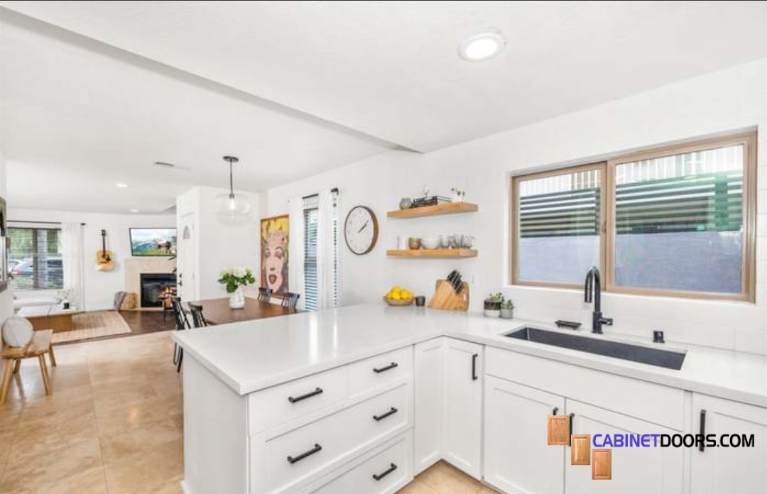 painted white kitchen cabinets