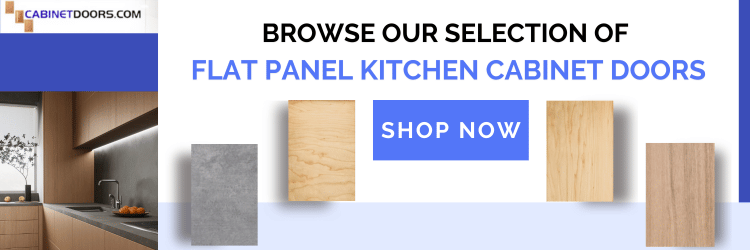 Shop flat panel kitchen cabinets - custom sizes  