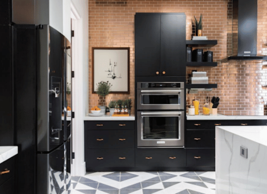 Simple Modern Black Cabinet Door Style