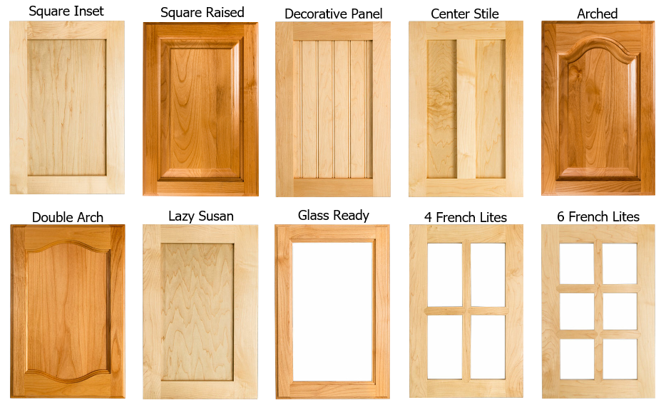 Cabinet Door Styles, Recessed Kitchen Cupboard Doors